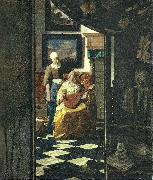 Jan Vermeer brevet oil painting
